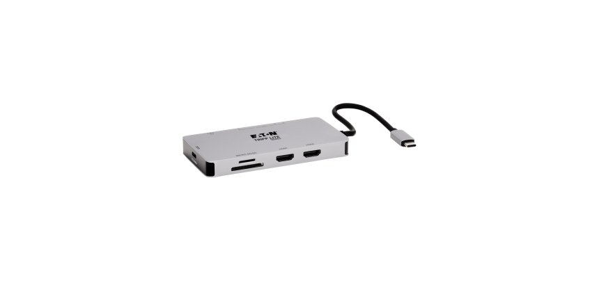 Tripp Lite U442-DOCK8G-GG station d'accueil Avec fil USB 3.2 Gen 1 (3.1 Gen 1) Type-C Noir, Gris