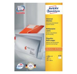Avery 6135 self-adhesive label Rectangle Permanent White 200 pc(s)