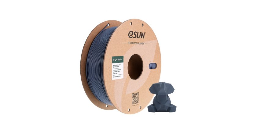 eSUN PLA-Matt Polymilchsäure (PLA) Dunkelgrau 1 kg