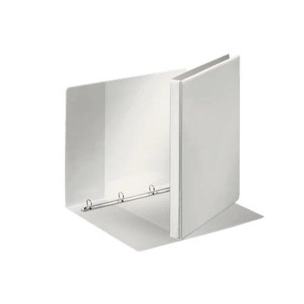 Classeur 4 anneaux cartonné Esselte personnalisable A4 maxi - Dos 2,9 cm blanc