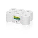 Papier hygiénique jumbo 180m center feed ouate blanche recyclée écolabel 2 plis rouleau 720 feuilles paquet 12 rouleaux