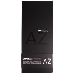 Porte-cartes de visite apli polypropylène rigide indéchirable 27,5x12cm capacité 160 cartes coloris noir