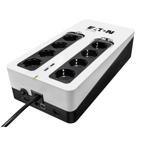 Eaton 3S700D sistema de alimentación ininterrumpida (UPS) En espera (Fuera de línea) o Standby (Offline) 0,7 kVA 420 W 8 salidas AC