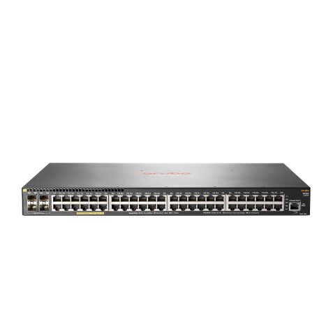 HPE Aruba Networking 2930F 48G PoE+ 4SFP Géré L3 Gigabit Ethernet (10/100/1000) Connexion Ethernet, supportant l'alimentation via ce port (PoE) 1U Gris