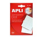 Pastille adhésive apli transparente enlevable sans trace idéal échantillons photos dessins pochette 64 unités