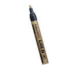 Marqueur artline permanent pointe moyenne conique 2.3mm tous supports corps métal encre pigmentée résiste eau couleur or