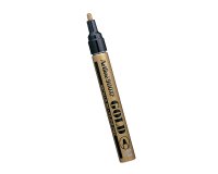 Marqueur artline permanent pointe moyenne conique 2.3mm tous supports corps métal encre pigmentée résiste eau couleur or