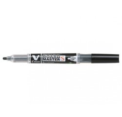 Marqueur pilot v board master rechargeable pointe conique extra fine 1.3mm encre liquide base alcool couleur vive noir