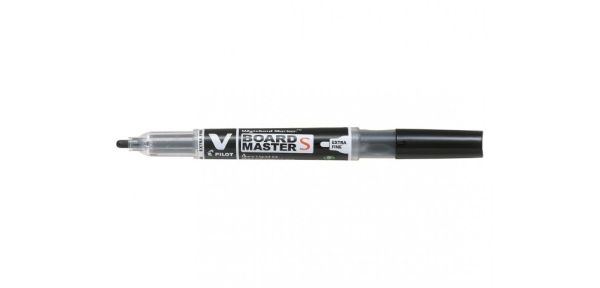 Marqueur pilot v board master rechargeable pointe conique extra fine 1.3mm encre liquide base alcool couleur vive noir