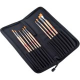 Set de 10 Pinceaux Polyester Avec Étui