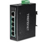 Trendnet TI-PG50 commutateur réseau Non-géré Gigabit Ethernet (10/100/1000) Connexion Ethernet, supportant l'alimentation via ce port (PoE) Noir