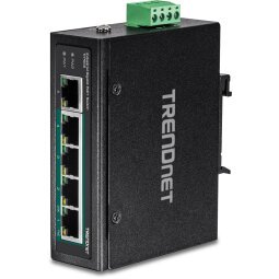 Trendnet TI-PG50 commutateur réseau Non-géré Gigabit Ethernet (10/100/1000) Connexion Ethernet, supportant l'alimentation via ce port (PoE) Noir