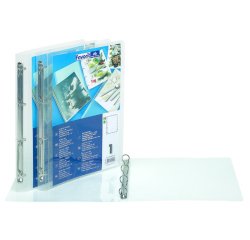 Raccoglitore personalizzabile Lumina - 4 anelli tondi 30 mm - 22 x 30 cm – PP - trasparente - Favorit