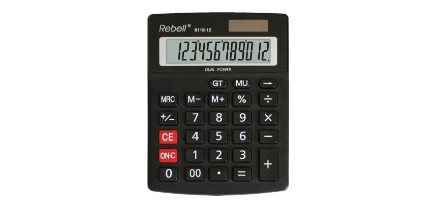 Rebell 8118-12 calculator Desktop Display Black