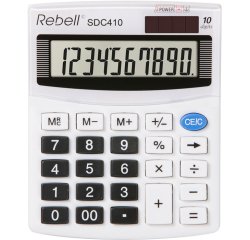Rebell SDC 410 calcolatrice Desktop Calcolatrice di base Bianco