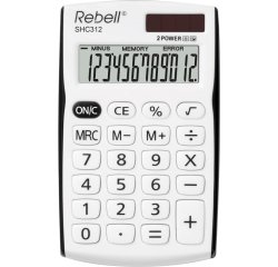 Rebell SHC312 calculator Pocket Basic Black, White