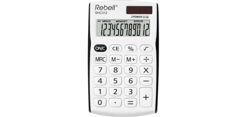 Rebell SHC312 calculator Pocket Basic Black, White