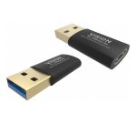 Vision TC-USB3AC/BL changeur de genre de câble Noir