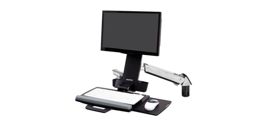 Ergotron Styleview Sit-Stand Combo Arm 61 cm (24") Mur Aluminium