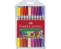 FABER-CASTELL Feutre double pointe, étui de 20