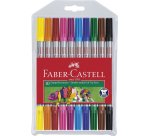 FABER-CASTELL Feutre double pointe, étui de 10