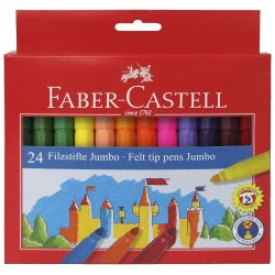 Pochette de 24 feutres scolaires JUMBO