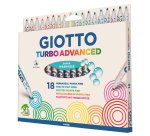 Pennarelli Turbo Advanced - punta 2,8mm - colori assortiti - Giotto - astuccio 18 pezzi
