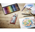 Pastello Aquacolor 1612 - tratto 2,80 mm - colori assortiti - Stabilo - astuccio in metallo 12 pezzi