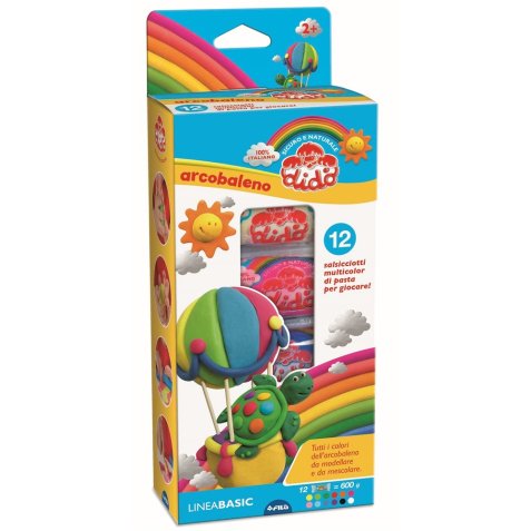 F.I.L.A. Pasta da modellare Didò Arcobaleno. Confezione 12 pezzi