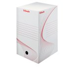 Boîte d'archives carton Esselte Boxy - Dos 20 cm - Haute résistance - Blanche