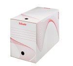 Boîte d'archives carton Esselte Boxy - Dos 20 cm - Haute résistance - Blanche