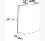 Classeur exacompta chromaline couv souple capacite 140      feuilles 4 anneaux dos de 20  mm dim 32x25 cm coloris