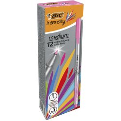 Intensity Stylo Feutre d'écriture Pointe Medium et Corps métallisé - Rose clair