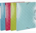 Boite de classement carte lustrée gaufrée pelliculée 1928 - dos de 40mm - A4 - Couleurs assorties
