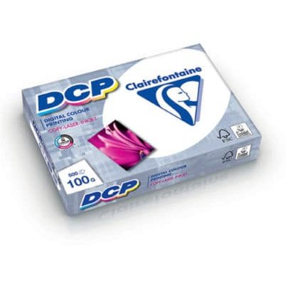 Papier clairefontaine multifonction laser couleur   dcp a4 200g/m2 coloris blanc  satine - ramette de 250