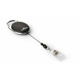 Porte-carte avec enrouleur 'STYLE', oval, blanc