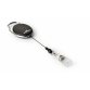Porte-carte avec enrouleur 'STYLE', oval, blanc