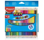 Crayons bicolores COLOR'PEPS DUO, triangulaire, étui