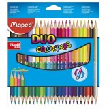 Crayons bicolores COLOR'PEPS DUO, triangulaire, étui