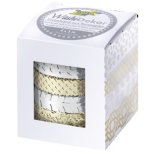 Ruban adhesif decoratif washi argent/or pack de 4 rouleaux  2x15mmx5m + 2x10mx5m