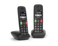 Teléfono Gigaset E290 Duo Teléfono DECT/analógico Identificador de llamadas Negro