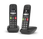 Teléfono Gigaset E290 Duo Teléfono DECT/analógico Identificador de llamadas Negro