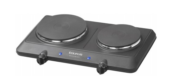 TAURUS WHITE & BROWN Réchaud électrique Vulcano Duo Réchaud 2 plaques