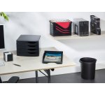 Serre-livres tarifold re-solution plastique coloris noir lot 2 unites
