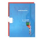 Cahier dessin conquerant piqure couverture carte       offset 17x22cm 32 pages uni   90g