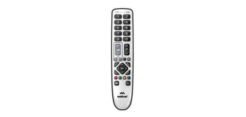Meliconi Gumbody Pratico 2+ remote control IR Wireless TV, TV set-top box Press buttons