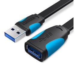 Vention Cable Alargador USB 3.0 VAS-A13-B200/ USB Macho - USB Hembra/ 2m/ Negro y Azul