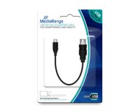 MediaRange MRCS168 câble USB USB 2.0 0,2 m Micro-USB B USB A Noir