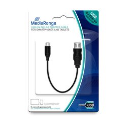 MediaRange MRCS168 USB Cable USB 2.0 0.2 m Micro-USB B USB A Black