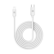 Celly USBLIGHTTYPECWH cable de teléfono móvil Blanco 1 m USB C Lightning